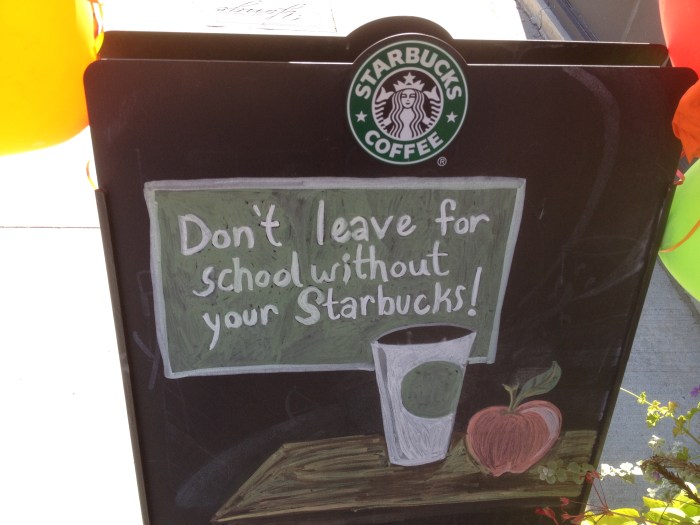Starbucks Back To School